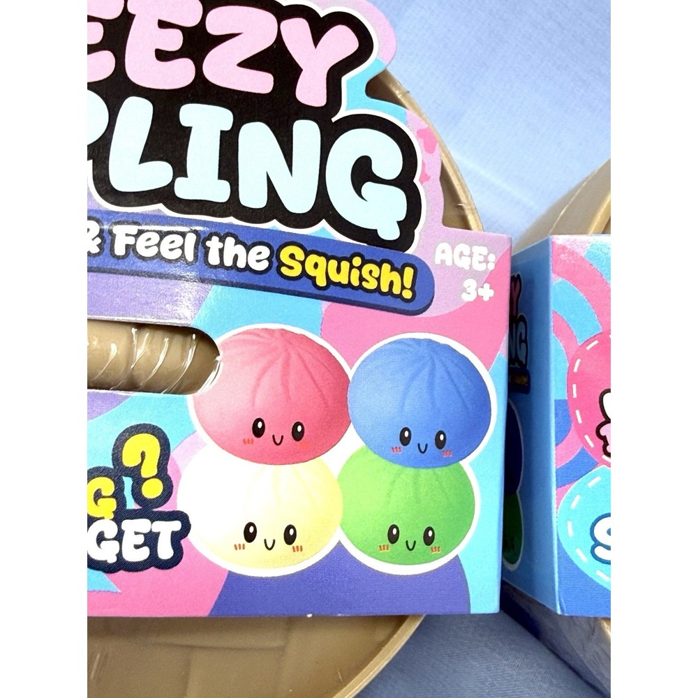 The Viral Mystery Colorful Squeezy Dumpling Squishy Sensory Squeeze Toy Lot Of 4 - Picture 8 of 8